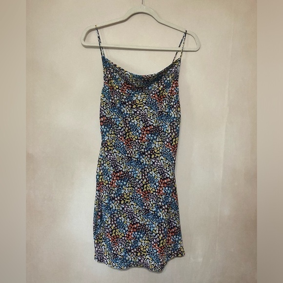 Miami EUC Kursten Floral Slip Dress ditzy floral slouch neck satin Y2K size S - Picture 3 of 6